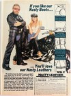 1985 Nasty Leather Motorcycle Attire Advertisement Vintage Biker Clothing A5f
