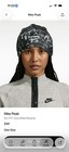 Nike Dri-fit Peak Uncuffed Beanie Hat Adult Running Smokey Grey silver