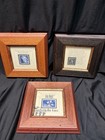 Lot Of 3 Framed Usps Stamp Art Jack Ruhl Studio Air Force Lincoln Roosevelt