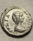 Rare Genuine Ancient Roman Silver Coin Julia Domna Denarius Hilaritas Cornucopia