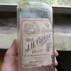 1890s Old J h cutter Rye Whiskey C p moorman Louisville Pint Pre Pro Bottle