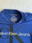 Calvin Klein Jeans Boys Ck Logo Graphic T-shirt Short Sleeve Crew Blue Size 5
