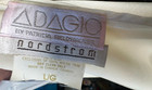 Adagio Nordstrom Luxury Peignoir 100  Silk Champagne Nightgown Lingerie Vtg Lg
