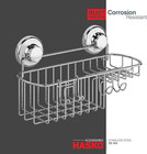 Hasko Suction Cup Shower Caddy Basket For Shampoo  Shower Suction Shelf Organize