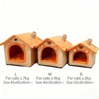 Dog House Kennel Pet Dog Cat Bed For Small Dogs Winter Warm Plush Cat Bed Nest