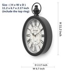 Menterry Small Retro Oval Wall Clock Antique Old Design Black Vintage Style Batt