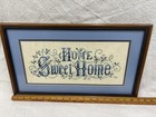 Home Sweet Home Cross Stitch 19x11    Beautiful Professionally Framed Complete