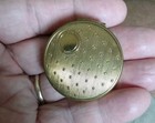 Vintage Richard Hudnut  3 Flowers Compact With Mirror Gold Tone Dots Made In Usa