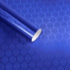 Honeycomb Carbon Fiber Vinyl Wrap - Hex Pattern - 1ft X 5ft - Blue