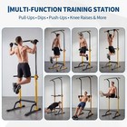 10 Level Pull Up Bar Dip Station Power Tower Adjustable Height Home Gym