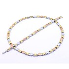 Hugs   Kisses Necklace Bracelet Set Stampato Stainless Steel Three Tone 18 20  