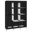 71  Portable Bedroom Black Non-woven Fabric Closet Storage Shelf Organizer Rack