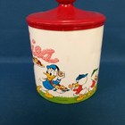 1970 s Walt Disney Metal tin Cookie Jar - Cheinco - Mickey   Minnie Mouse