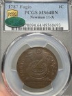 1787 Fugio Cent Ms64bn Cac Newman 11x Variety Trueview Pcgs Poster Child
