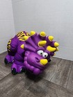 1999 Fisher Price Dino Roars Dinosaurs Triceratops Purple Plush