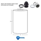 Kira Home 7  Cylinder Glass Shades  Opal Replacement Glass  1 75  Fitter Size  6