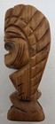 Hand Carved Vintage Hawaii Solid Milo Wood Tiki Statue 9    Tall  Waikiki Woods 