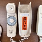 Nw Bell Trimline Phone Rotary Dial Beige Corded Phones Set 2 Western Elec 1983