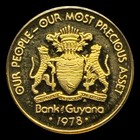 Lot Of 5 - 1976-78 Guyana Set Issue Proof Coins  1 Cent  5  10  25   50 Cents 