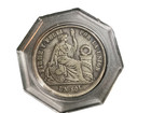 1866 Y b  Peru Un Sol - Seated Liberty - Lima -  90  Silver 