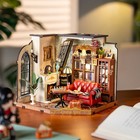 Rolife Catherine s Living Room Diy Wooden Miniature Dollhouse With Lights Gifts