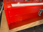 Vintage Mopar Scat Pack Metal Toolbox 1960s-70s Red With Bee Stripe   Insert