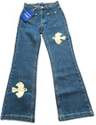 Mini Rodini X Wrangler Jean Girls 7-9 Yrs   sz  9-10  Dove Organic Cotton Flared