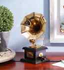 9  Desk Top Gramophone Player Phonograph Brass Horn Hmv Vintage Antique Gift