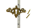 Victorian Keyhole Escutcheon Antique Brass 2 1 8   X  1 3 8 