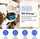 2 Pack 50ah Lifepo4 Battery 12v Lithium Solar Batteries For Deep Cycle Motor Rv