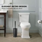 1 Pack Black Toilet Brush With Holder Good Grip Bowl Brush Set For Bathroom