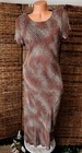 Vintage Benjamin A  Cheetah Cat Spots Slinky Chiffon Long Layer Dress Sz 12 Lg