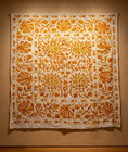 Handmade Suzani Embroidery Textile White Gold Floral Wall Hanging Tapestry