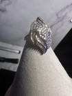 Vintage 18k Gold Plated Over Sterling Silver 1 10 Ct Diamond Ring - Size 7