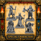 Heroquest d d Special Characters Deluxe Upgrades Unpainted  10pc   Bases 