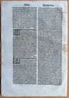 Caspar Melchior Balthasar - Post Incunable Woodcut Leaf P  Natalibus - 1508
