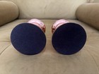 Vintage Mid Century Copper wood Taper Candle Holders Set Of 2-new wo Box