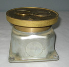 Round Brass Floor Outlet Base And Cover Plate 2-gang Adjust Height 4 1 2  Diam