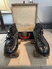 Vintage Chicago Roller Skates No  78p Black Leather W  Carrying Case