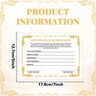 12 Pieces Certificate Of Authenticity Gold Foil 5x7 Inch Premium Valuations