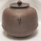 Japanese Iron Tea Kettle  Chagama By National Treasure  Keiten Takahashi  h10