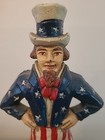 Americana Cast Iron Uncle Sam Patriotic Door Stop Home Decor Usa Vintage