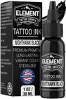 Nighthawk Black Tattoo Ink 1oz   Professional Ultra Dark High Pigment Lining    