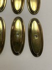 3    Oblong Polished Brass Backplate For Cabinet Knobs 6 Pieces