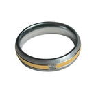 New Titanium Metal Wedding Ring Suitable For Both Men And Women5mm Zirconia Ring