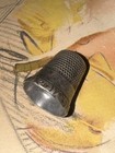 Antique Simons Bros  Sterling Silver Thimble Sz   Vtg Sewing Victorian C  1890
