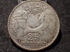 Lebanon 25 Piastres 1936 Silver  680 Km 7 