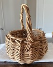 Vintage 12  Basket Woven Wicker  Farmhouse Home Decor