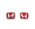 2 X 14mm Red Compatible With Honda Remote Key Fob Badge 3d Emblem Sticker Decal