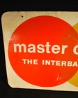1969 Master Charge   Interbank Credit Card   Double Sided Metal Sign   29  X 18 